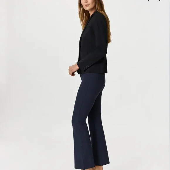 QUINCE Women's Ultra-Stretch Ponte Bootcut Pants Navy 32" Inseam | Size M - Picture 4 of 11